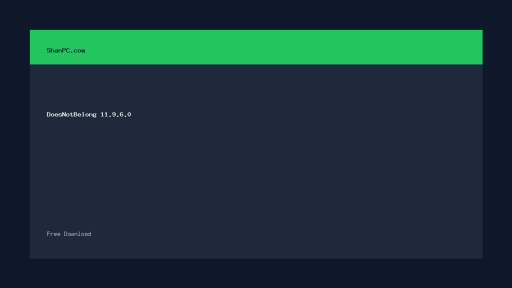 DoesNotBelong 11.9.6.0