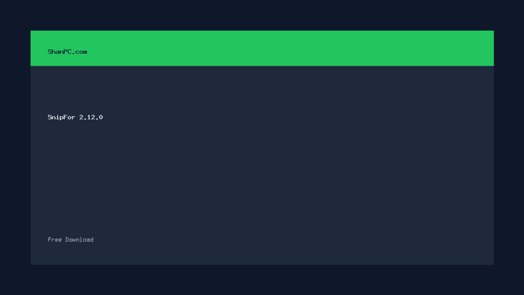 SnipFor 2.12.0